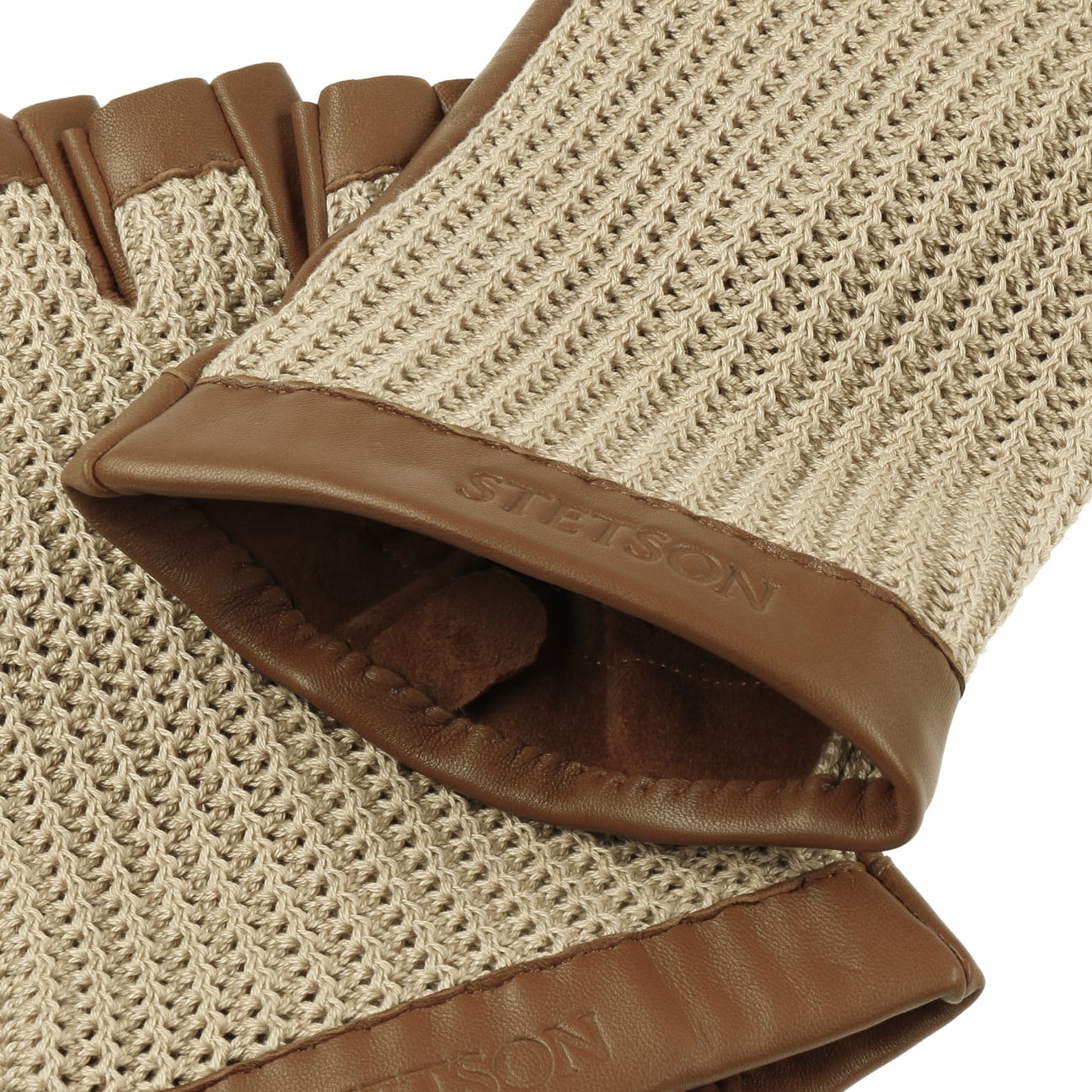 Summer Gloves Sheep Nappa Leather & Knit by Stetson - JJ Hat Center ®