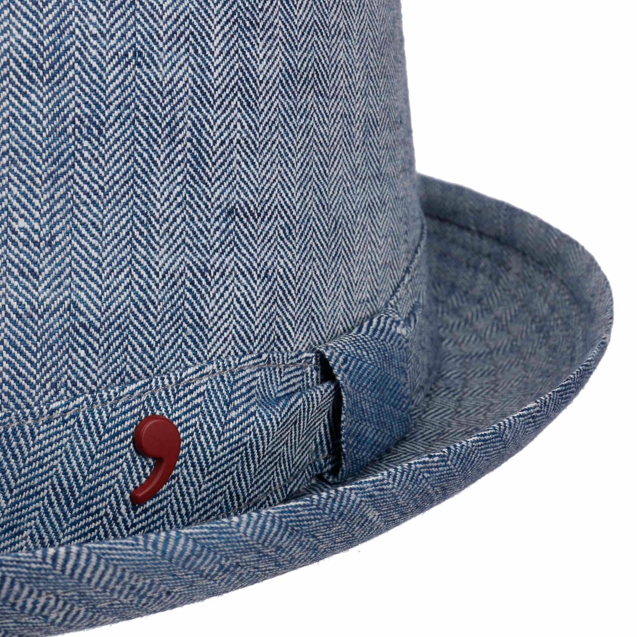 Herringbone Pork Pie Cotton Hat