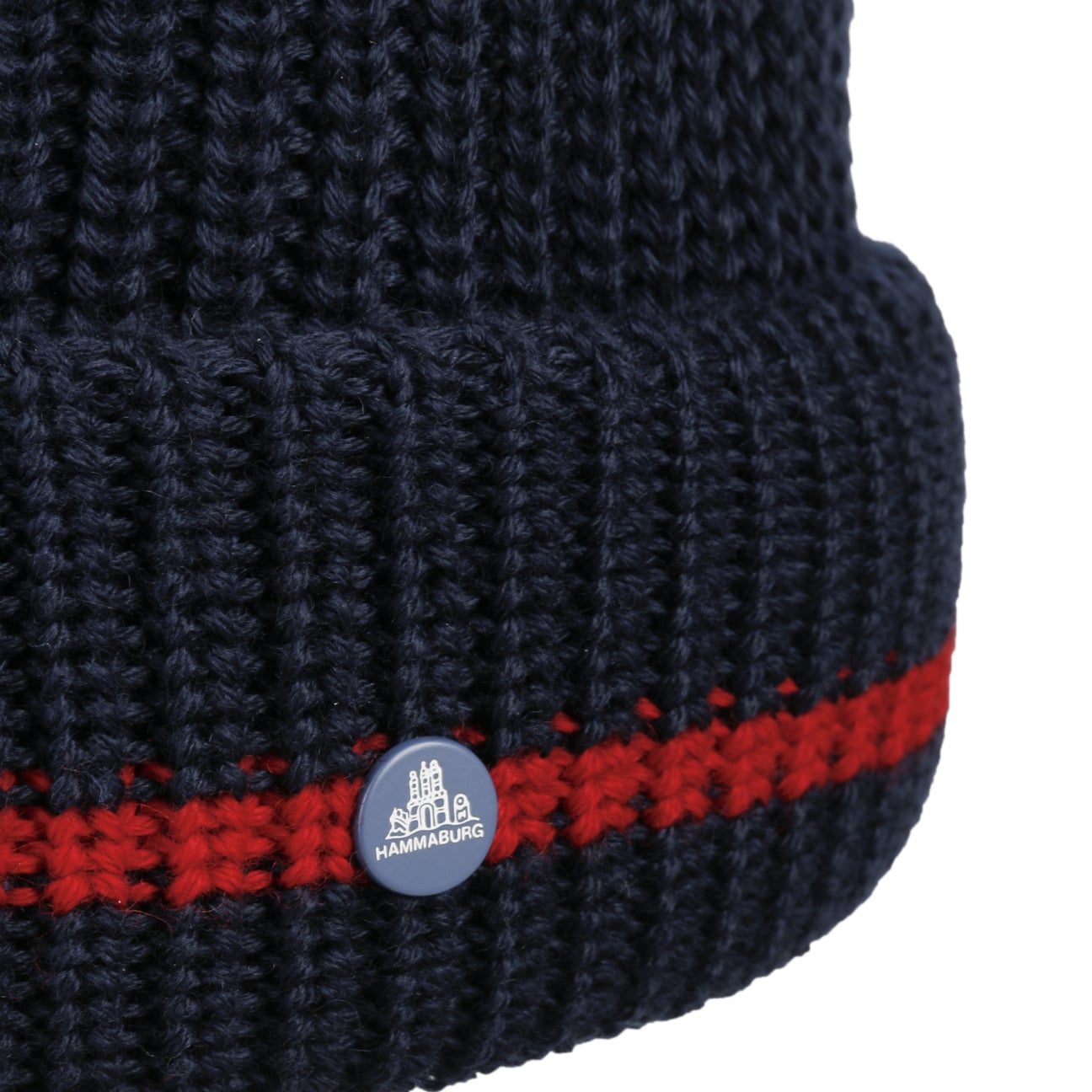 Striped Cuff Pompom Hat by Hammaburg - JJ Hat Center ®