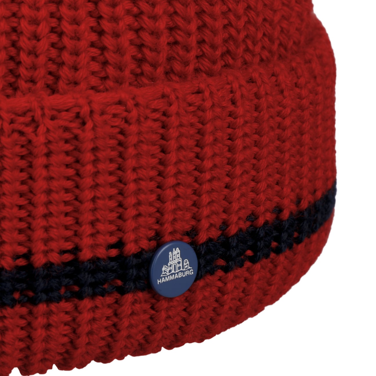 Striped Cuff Pompom Hat by Hammaburg - JJ Hat Center ®