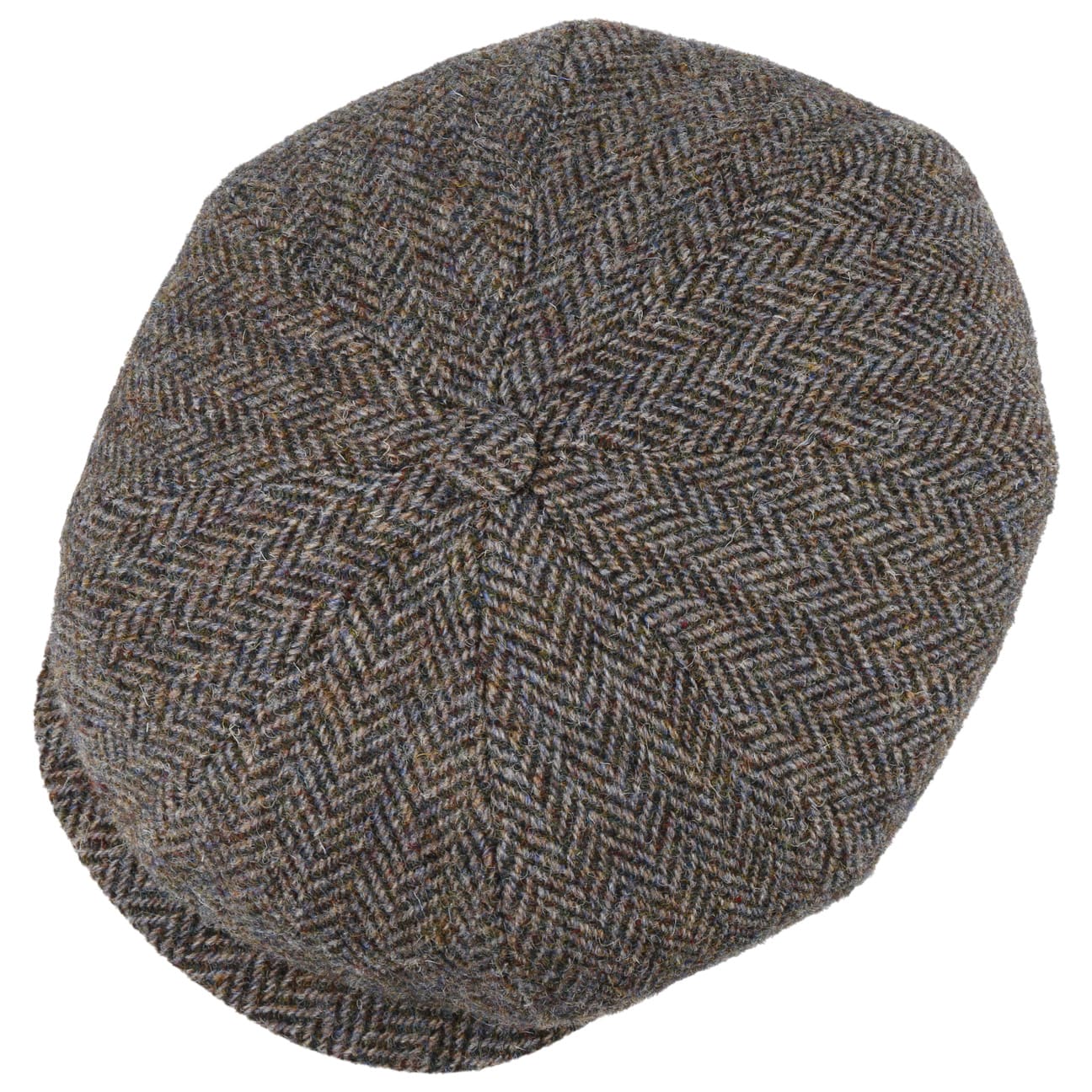 Hatteras Harris Tweed Herringbone Cap - JJ Hat Center ®