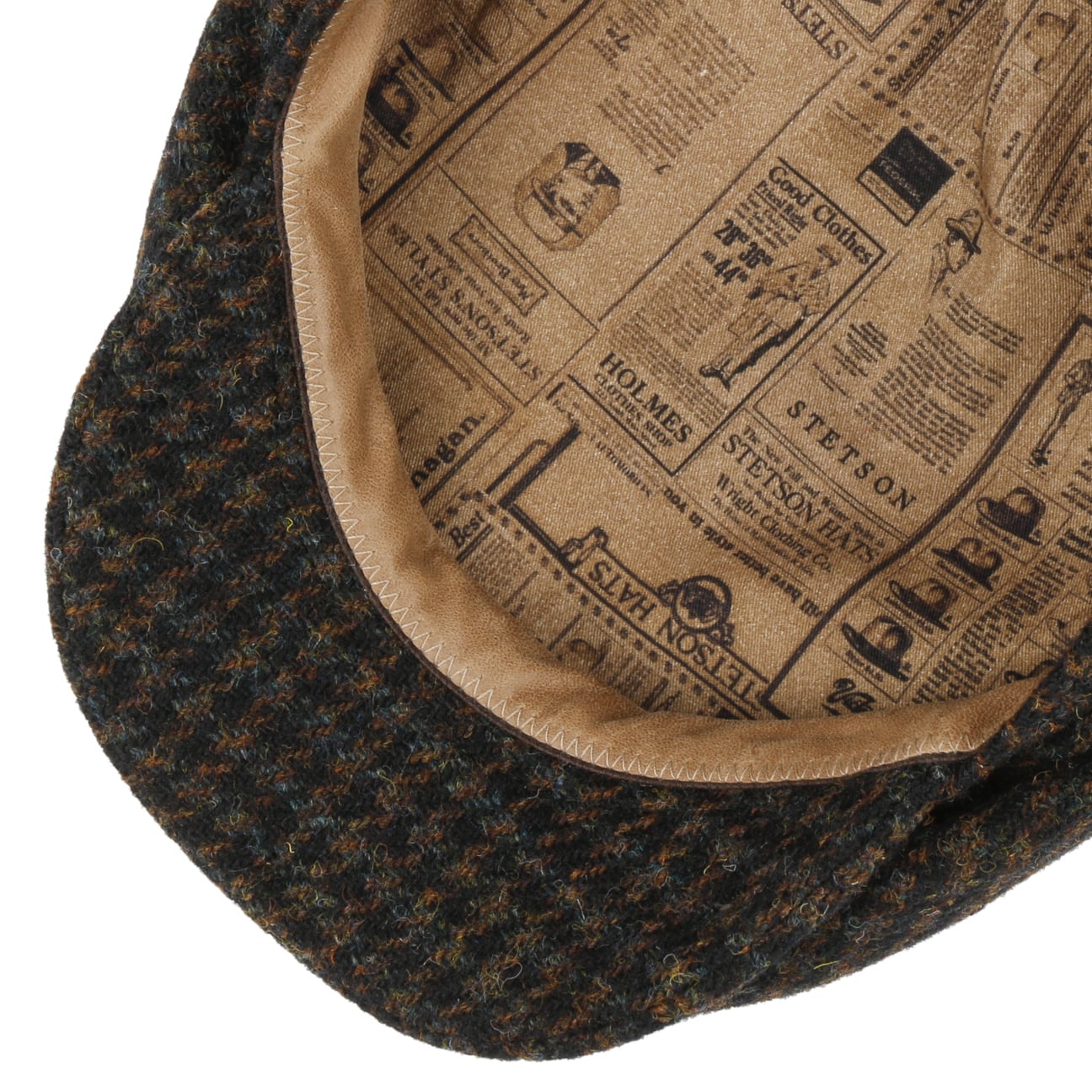 Harris Tweed Houndstooth Driver Cap by Stetson - JJ Hat Center ®