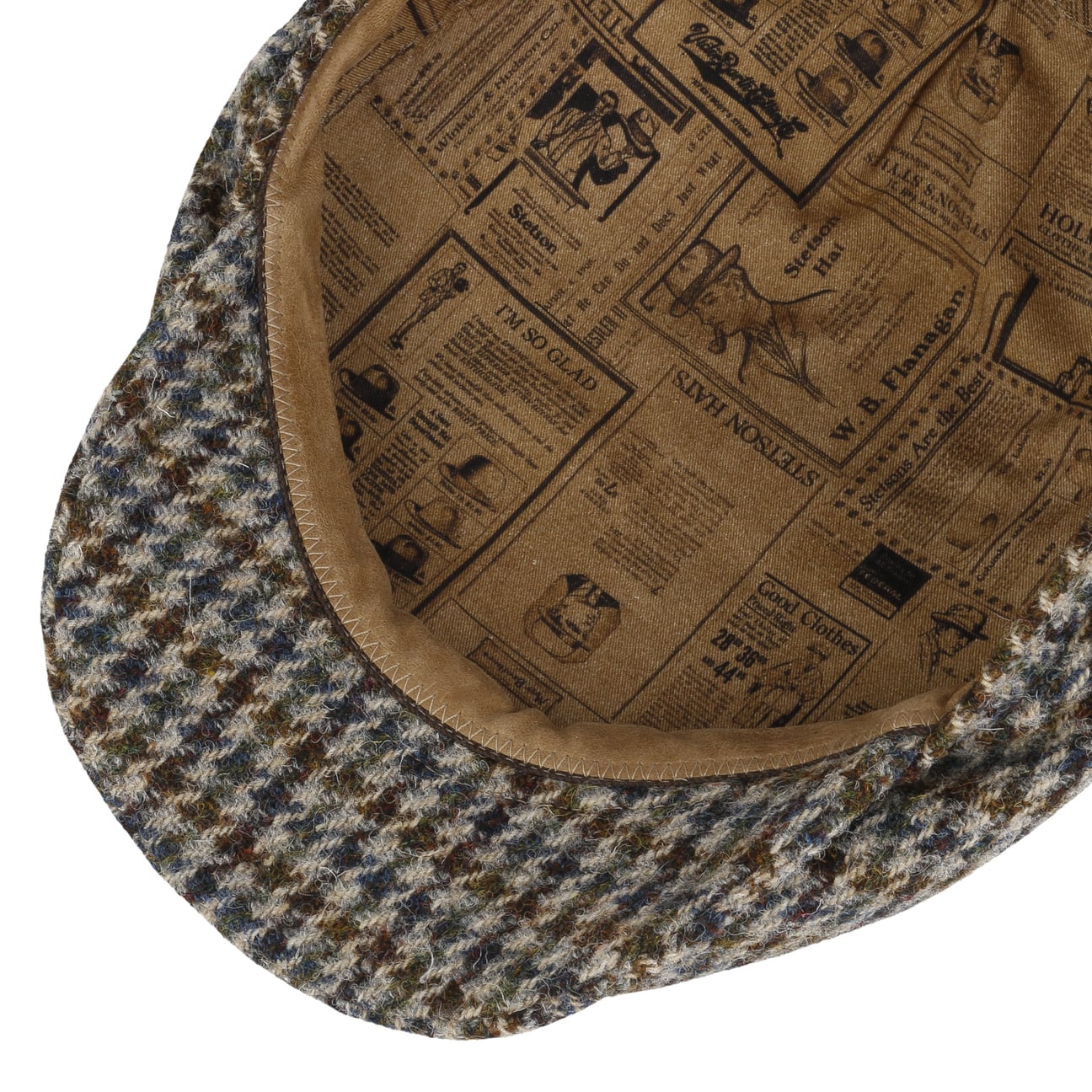 Harris Tweed Houndstooth Driver Cap by Stetson - JJ Hat Center ®