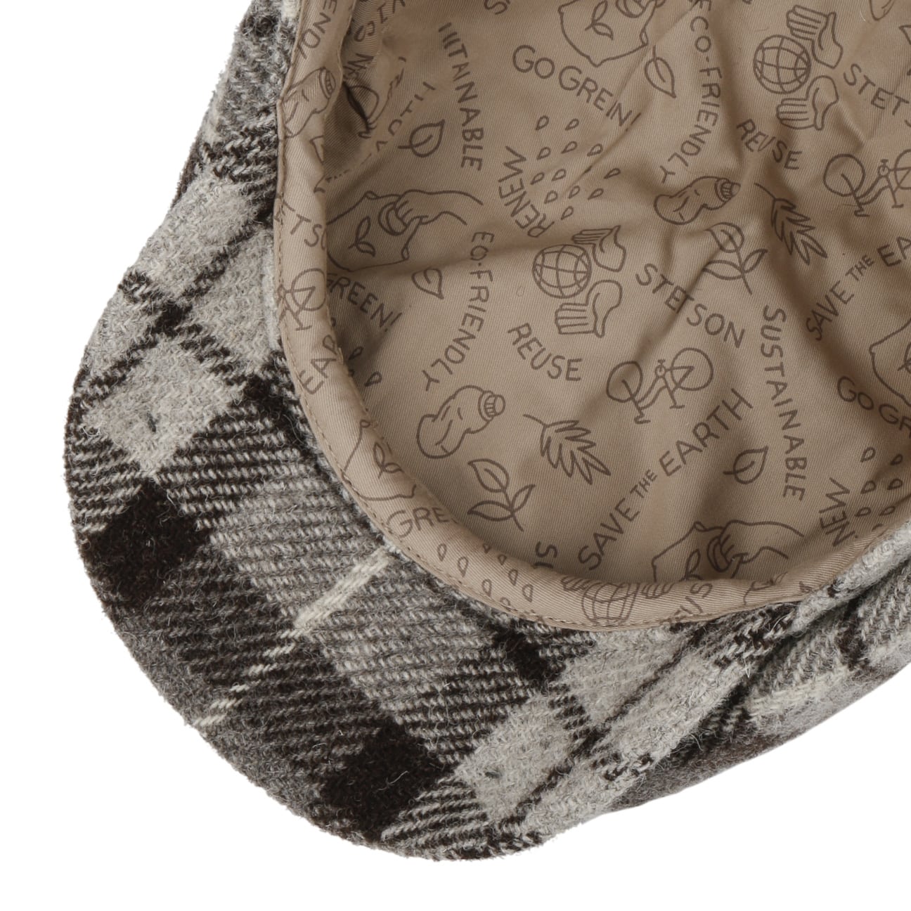 Hatteras Undyed Harris Tweed Newsboy Cap by Stetson - JJ Hat Center ®