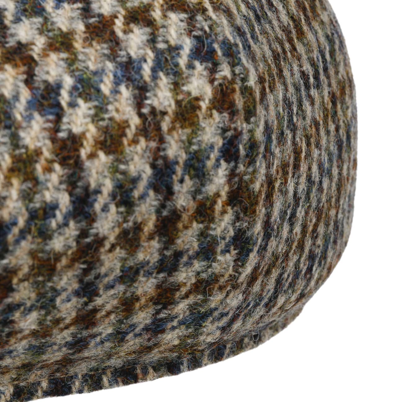 Harris Tweed Houndstooth News Boy Cap - JJ Hat Center ®