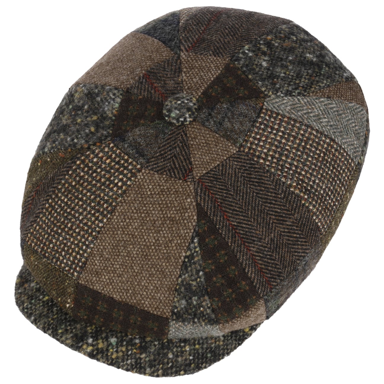Mindell 8 Panel Patchwork Flat Cap by Lierys - JJ Hat Center ®