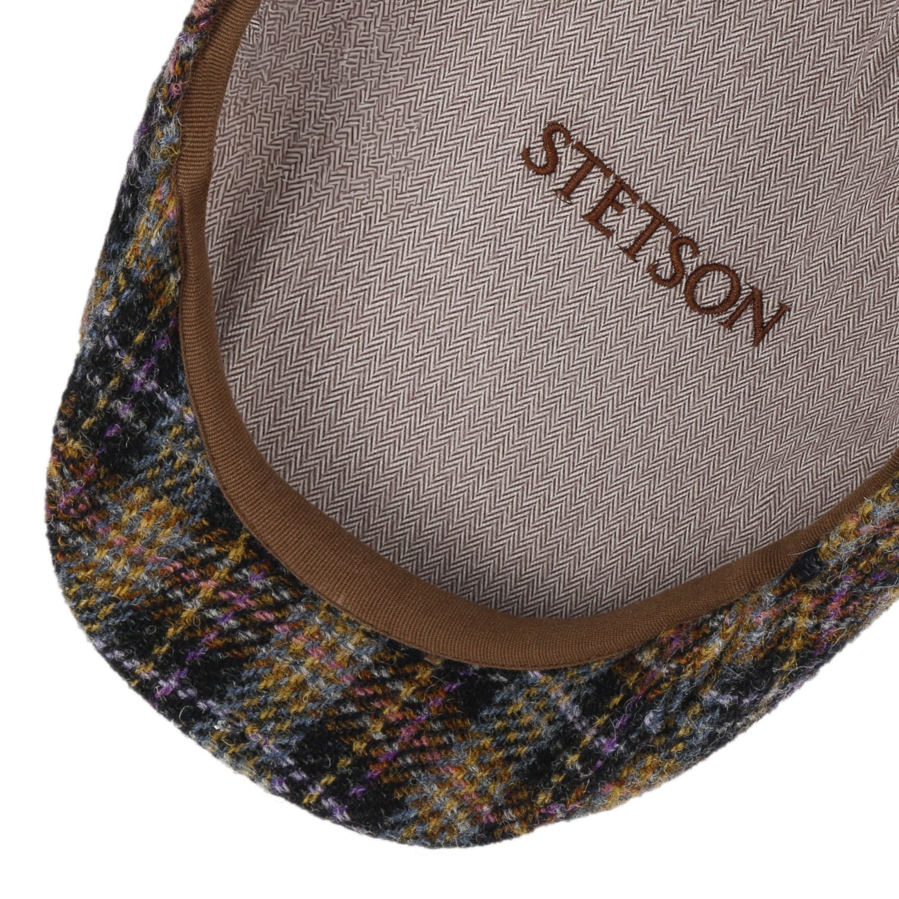 Kent Check Harris Tweed Flat Cap by Stetson - JJ Hat Center ®