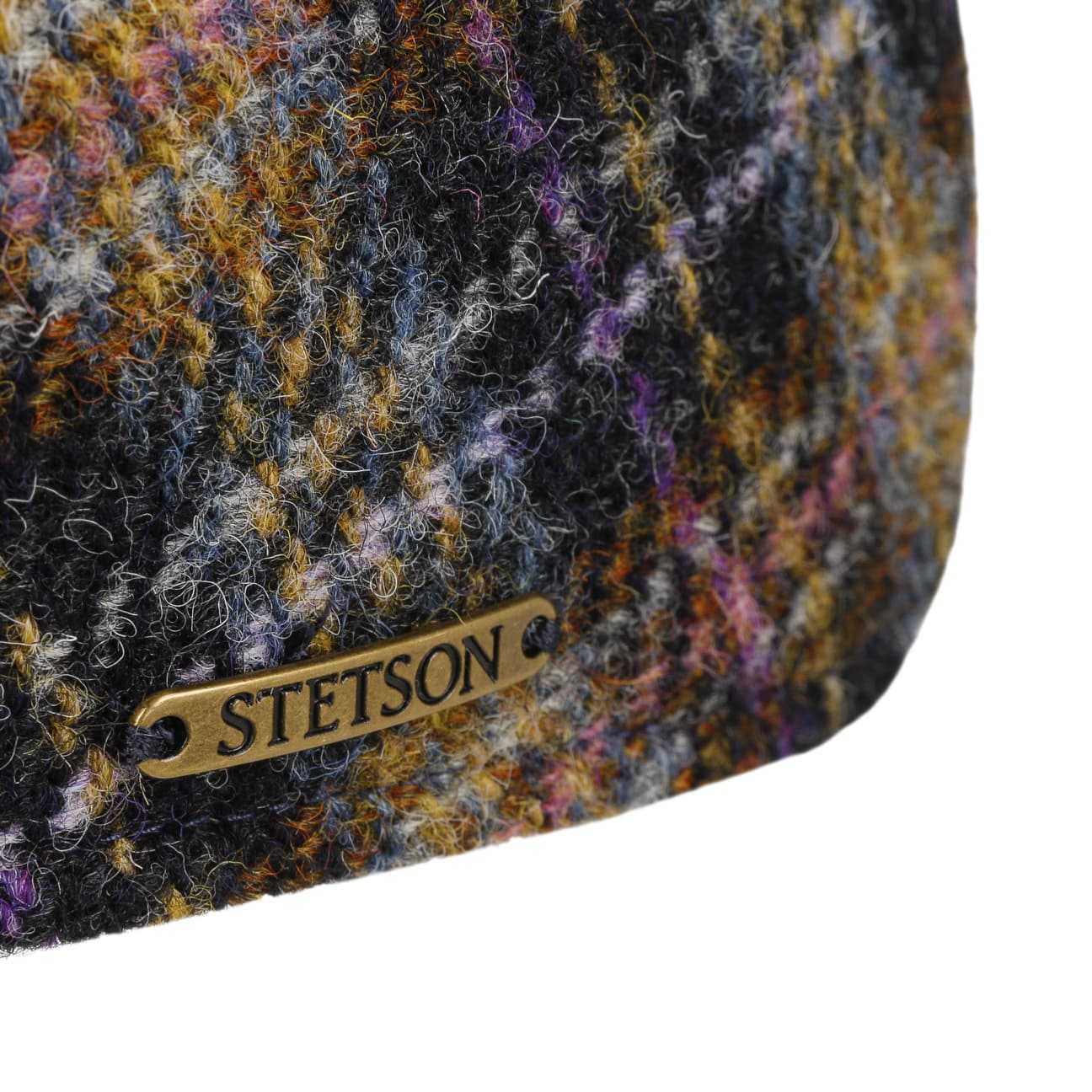 Kent Check Harris Tweed Flat Cap by Stetson - JJ Hat Center ®