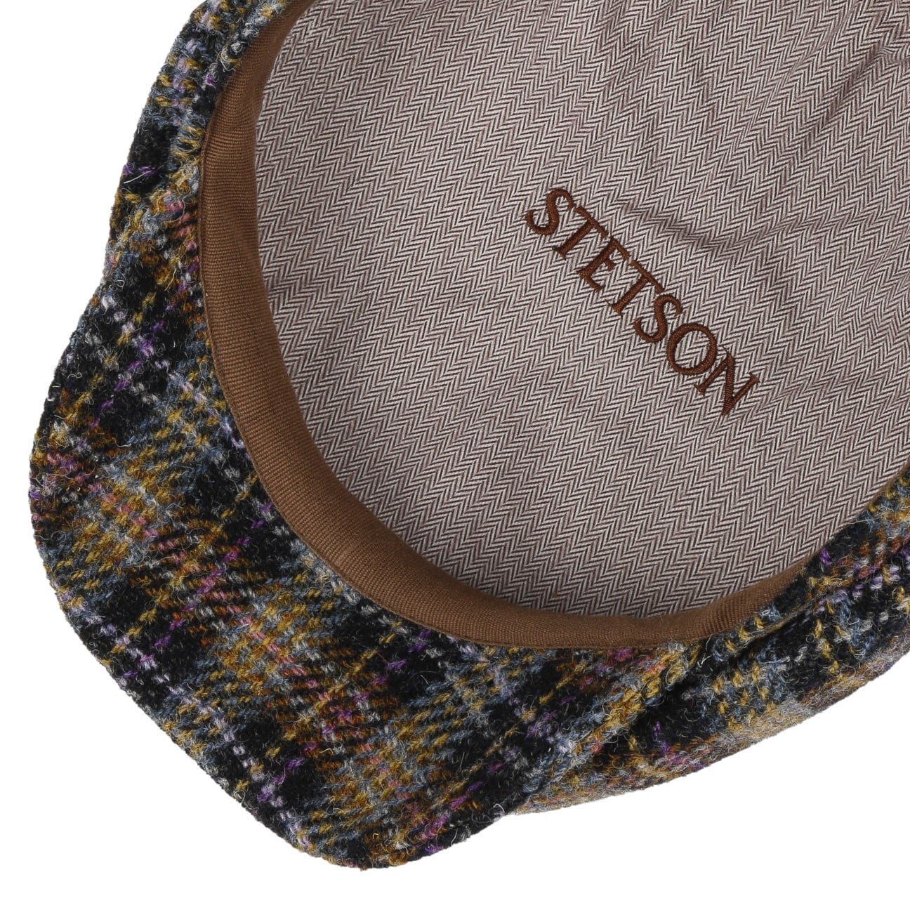 Hatteras Check Harris Tweed Flat Cap by Stetson - JJ Hat Center ®