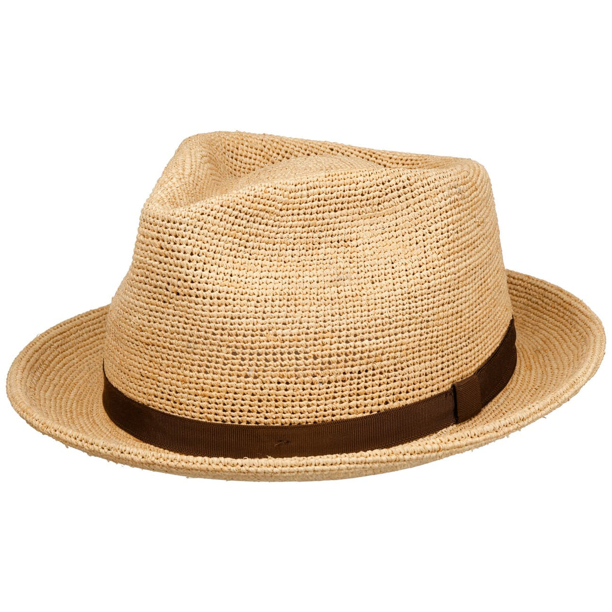 Talbots Raffia Crochet Fedora‎ Striped Band Hat Women\'s OSFM Fedora Raffia Crochet main image 2