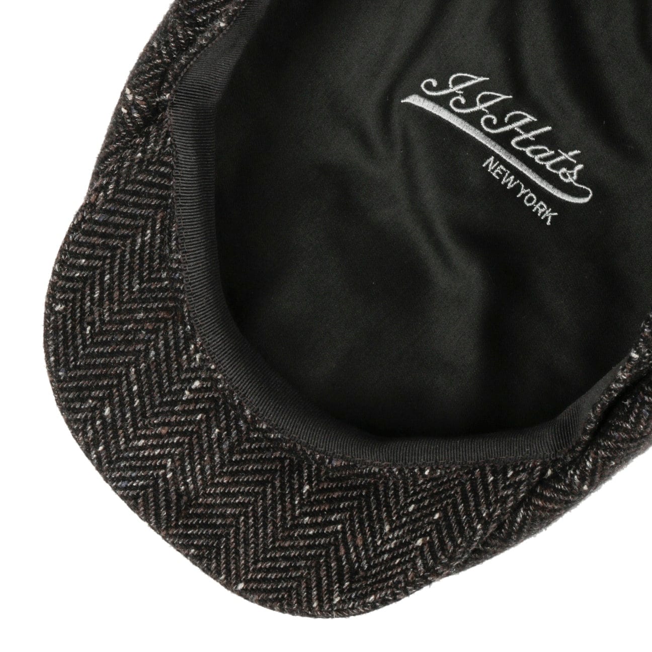 Eight Panel Cap Herringbone Kashmir/Seide by JJ Hats - JJ Hat Center ®