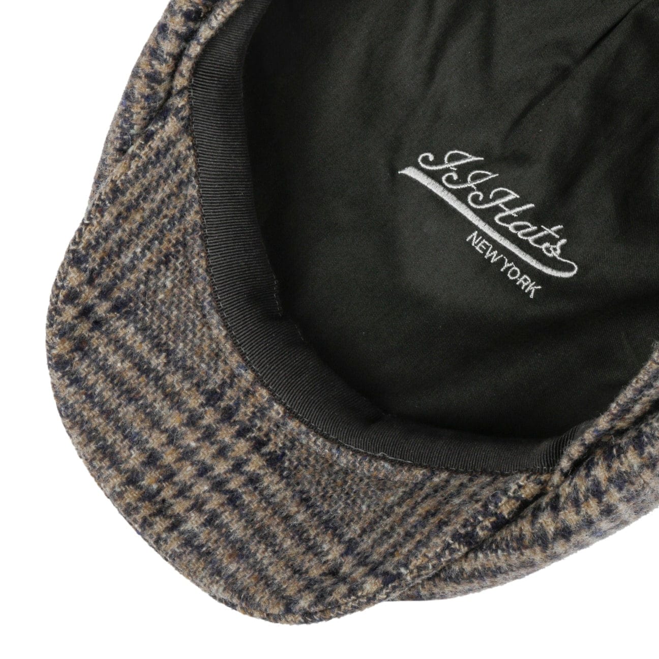 Eight Panel Cap Check Virgin Wool by JJ Hats - JJ Hat Center ®