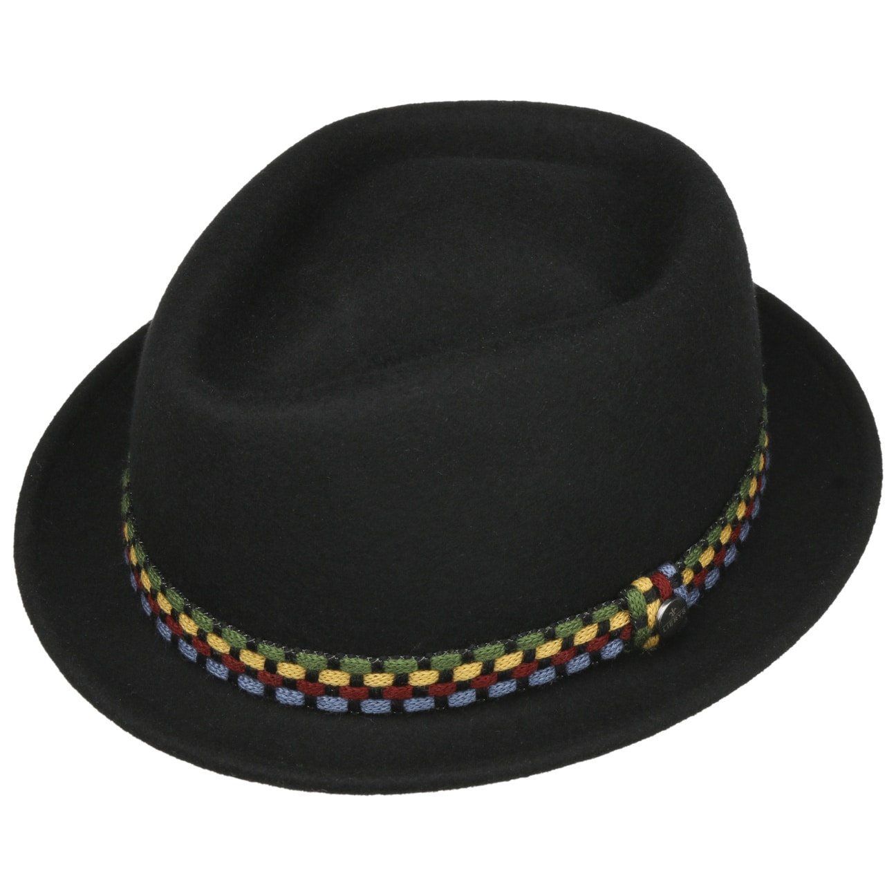 Knit Colour Band Pork Pie Wool Hat by Lierys - JJ Hat Center ®