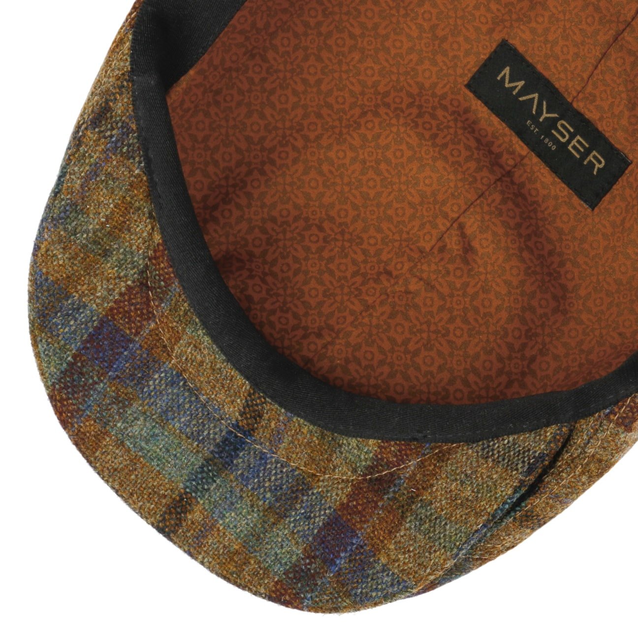 Lennart Check Shetland Flat Cap by Mayser - JJ Hat Center ®
