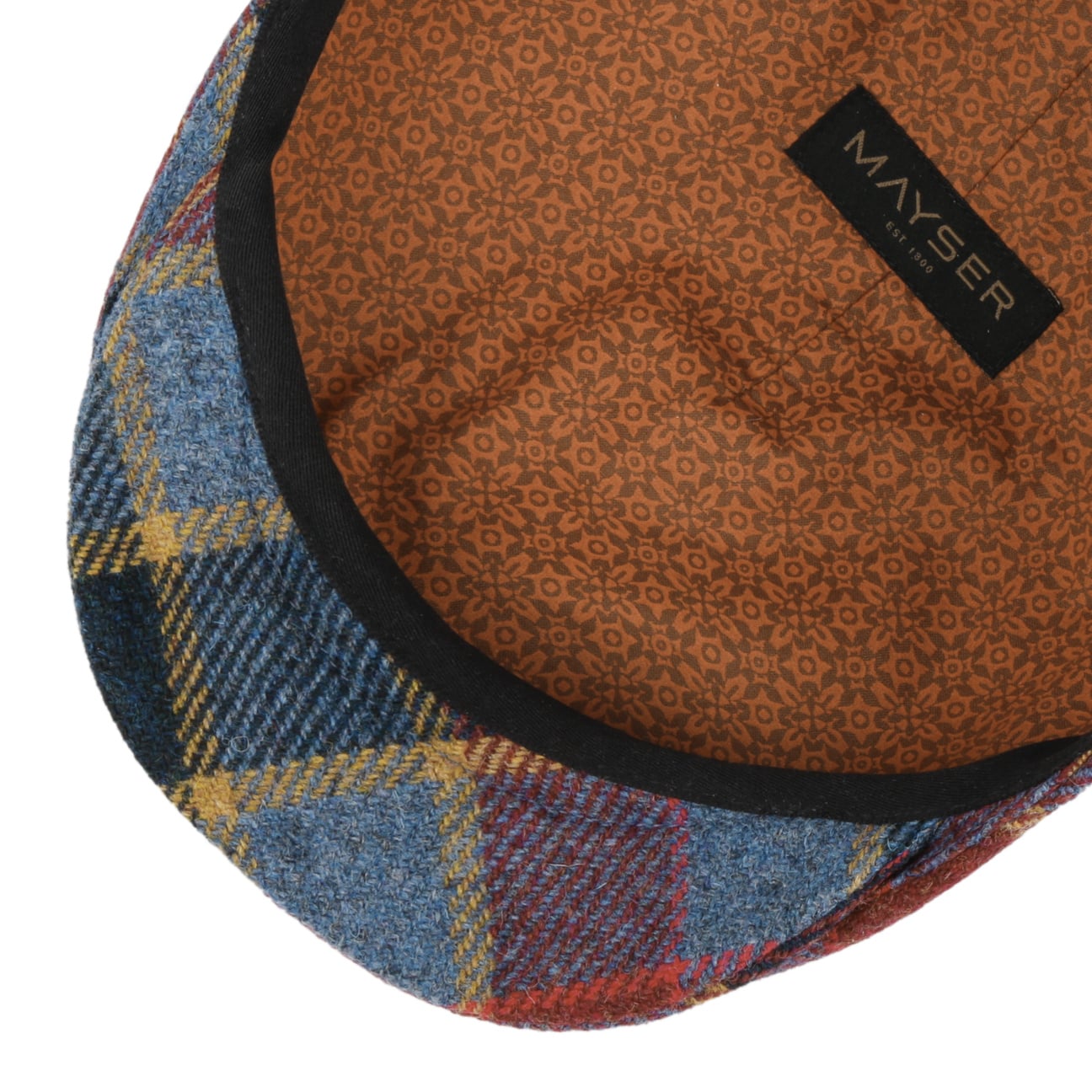 Sidney Big Colour Check Flat Cap by Mayser - JJ Hat Center ®
