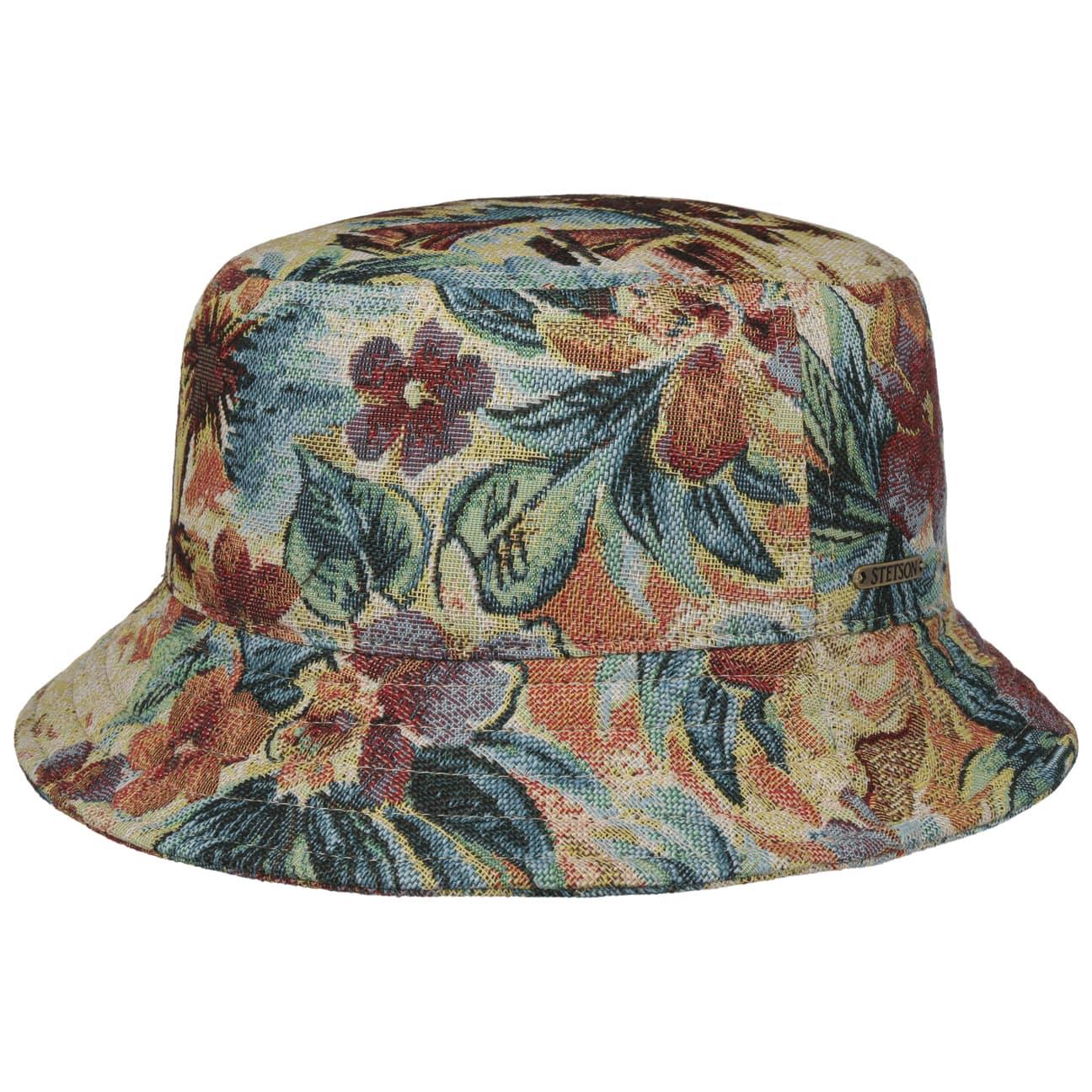 Flower Jacquard Bucket Cloth Hat