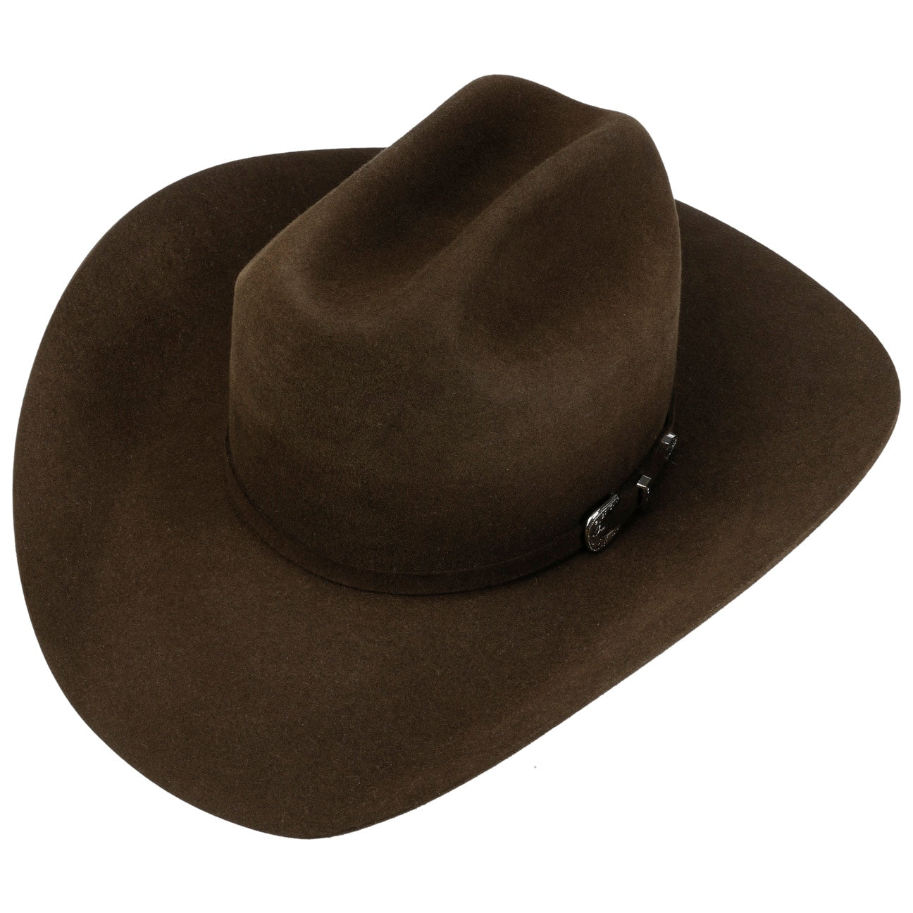 Western Silver Buckle Woolfelt Buffalo Pinch - JJ Hat Center ®