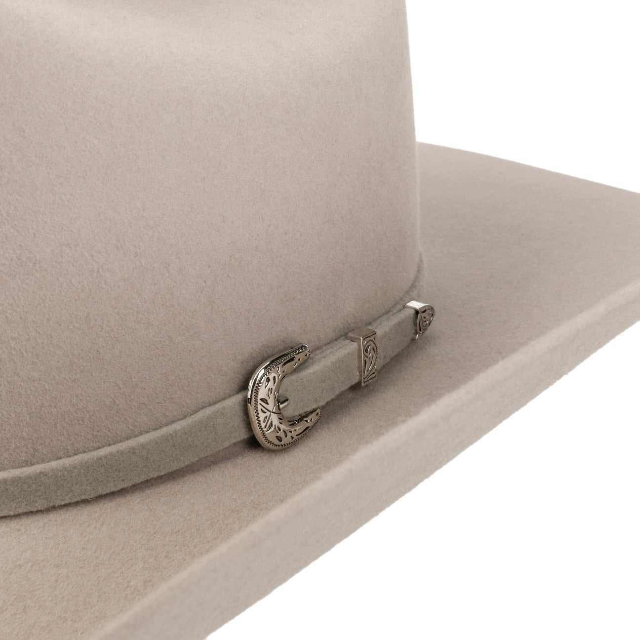 Western Silver Buckle Woolfelt Buffalo Pinch - JJ Hat Center ®