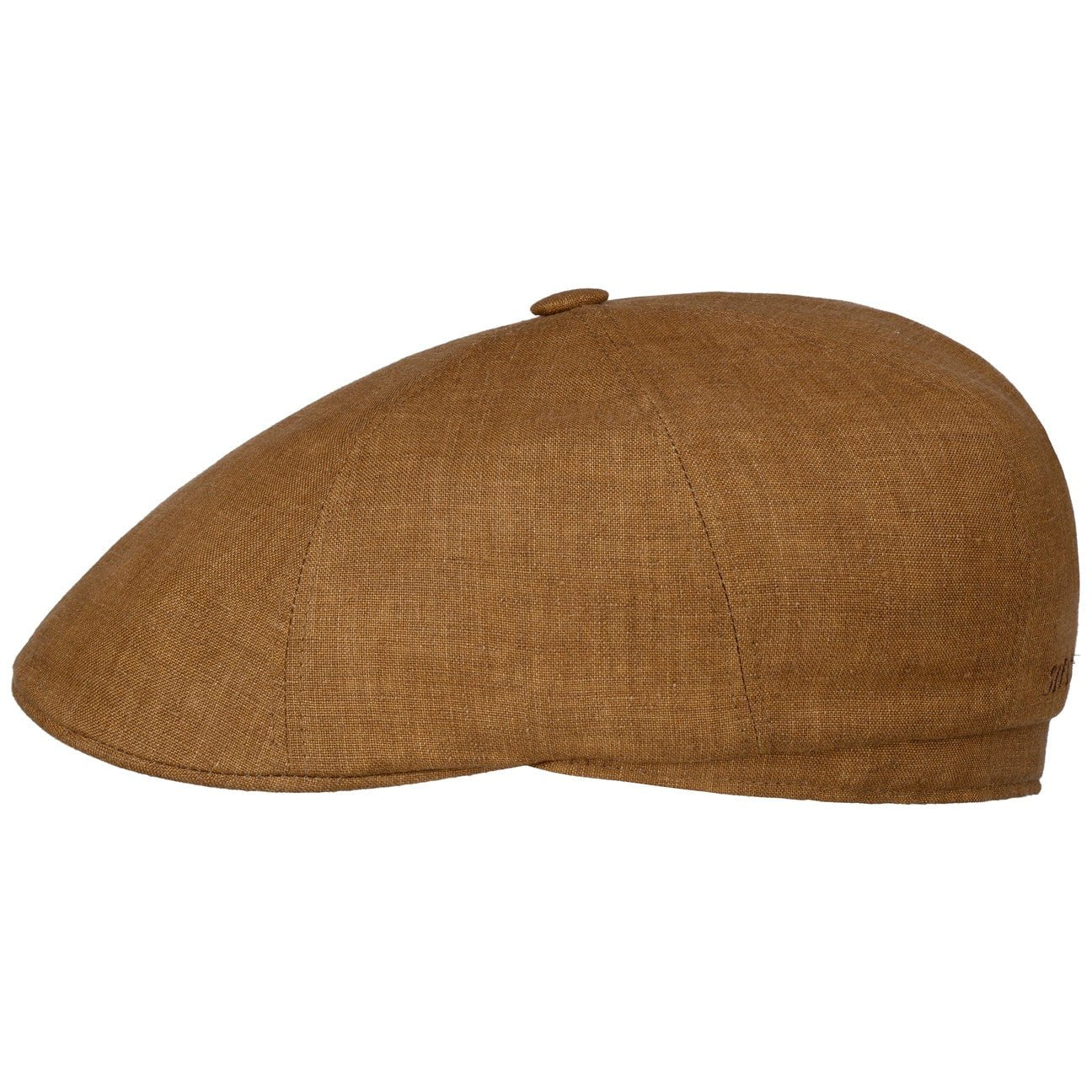 Bricksford 8 Panel Linen Flat Cap