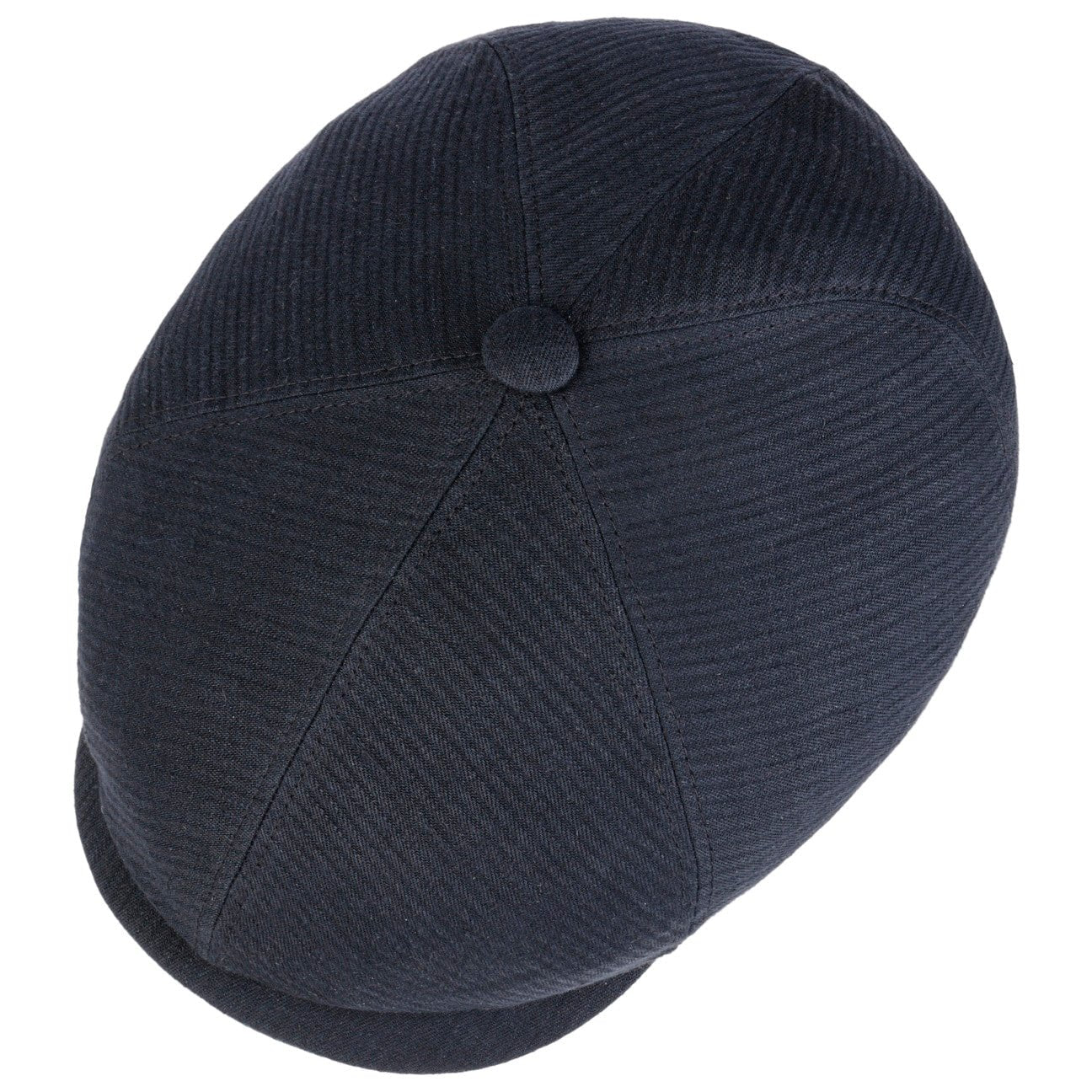 HK10969　SD Twill News Boy Cap Black L 6 Panel Structure Linen News Boy Cap