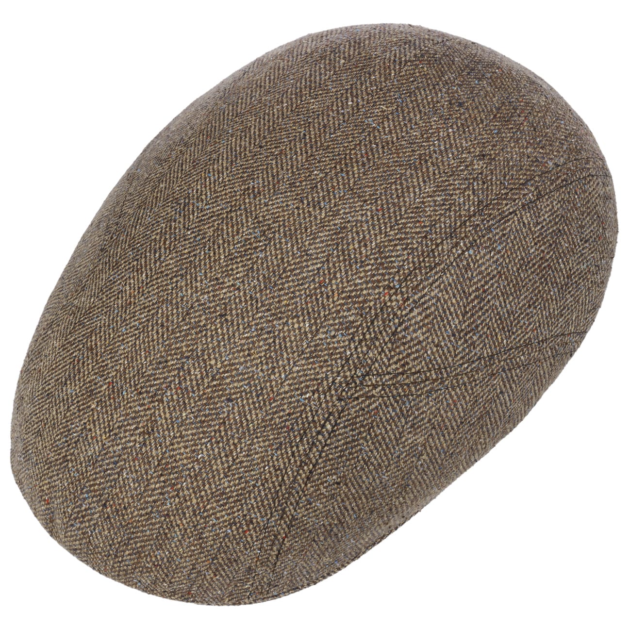 Herringbone UV Silk Driver Flat Cap by Stetson - JJ Hat Center ®