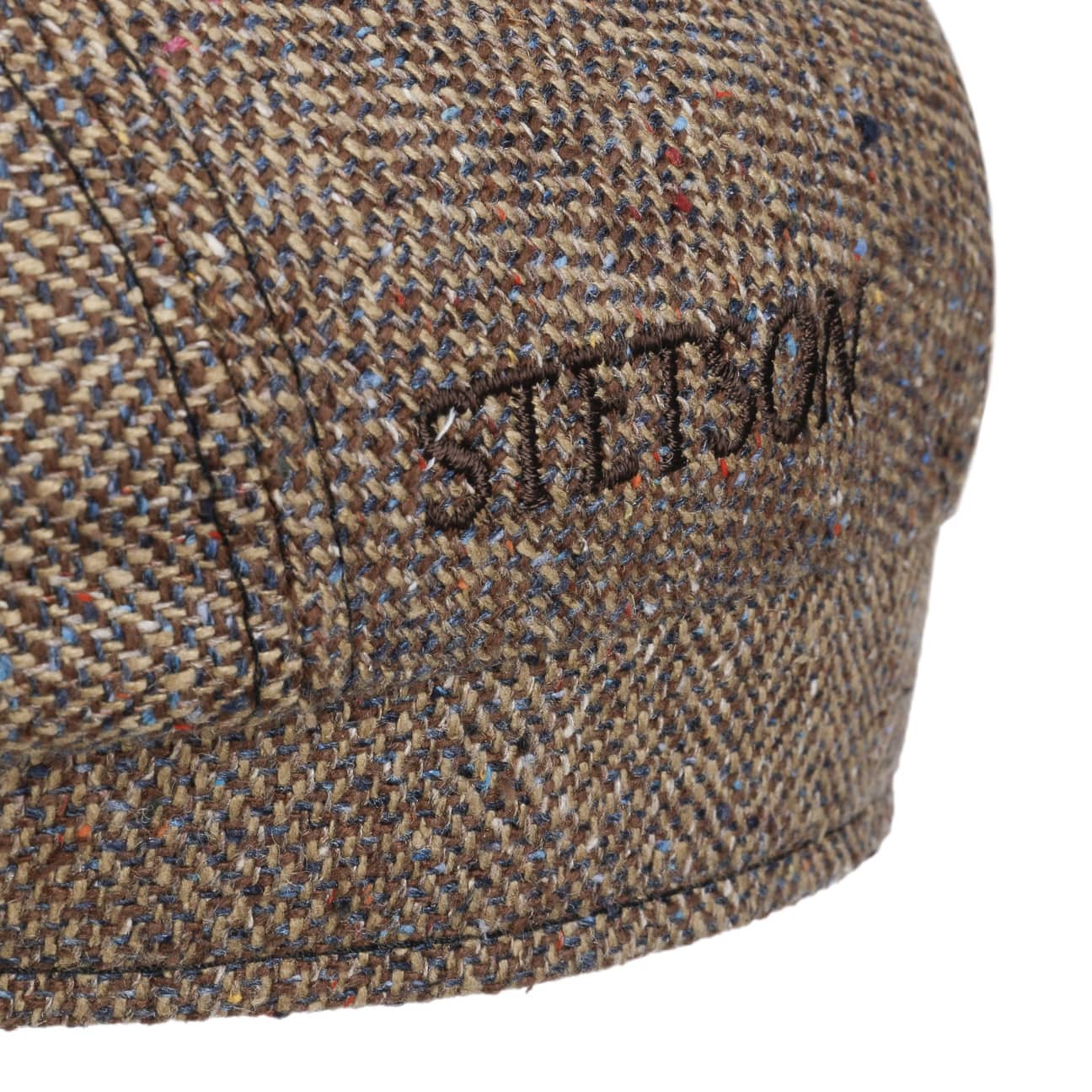 Herringbone UV Silk Driver Flat Cap by Stetson - JJ Hat Center ®