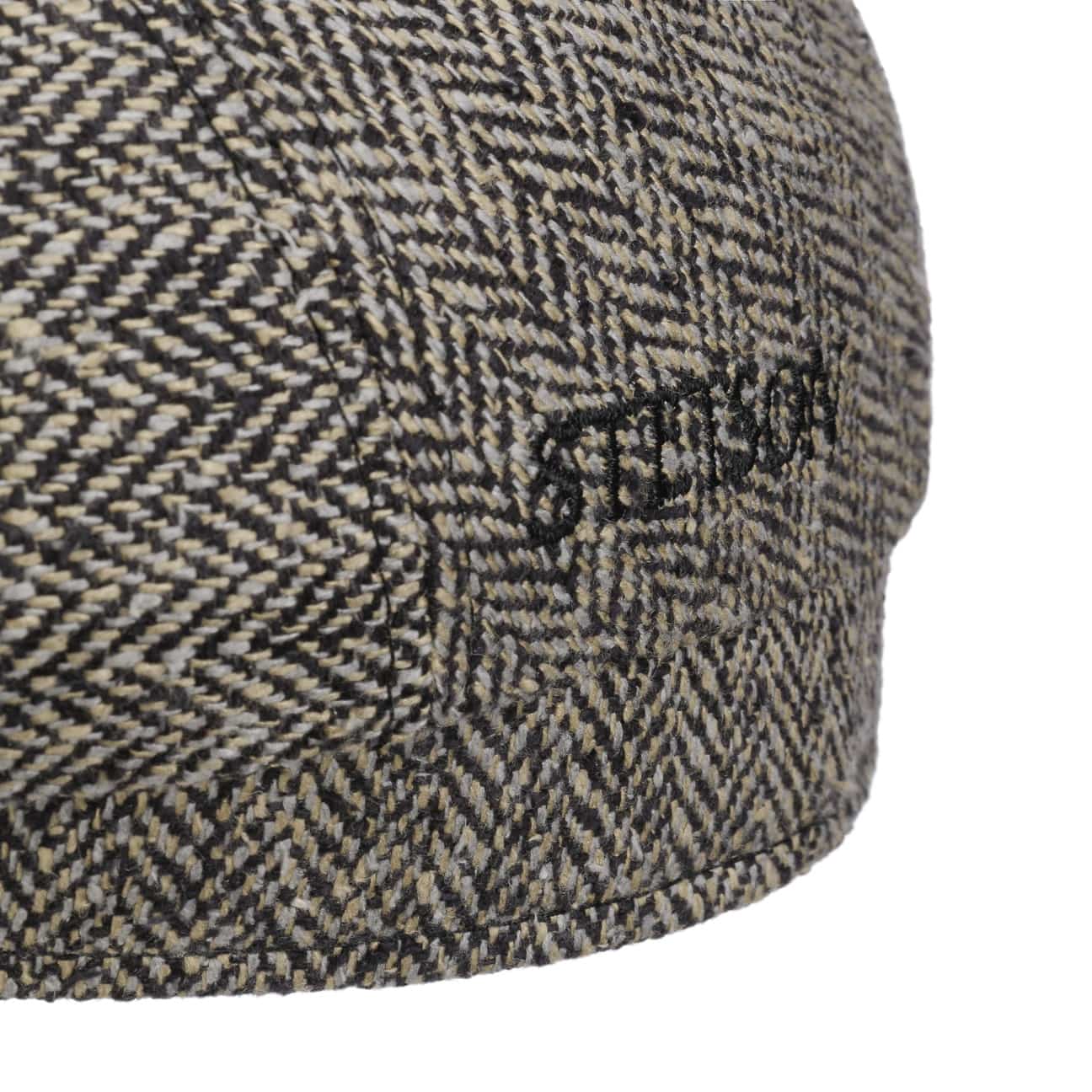 Herringbone UV Silk Driver Flat Cap by Stetson - JJ Hat Center ®