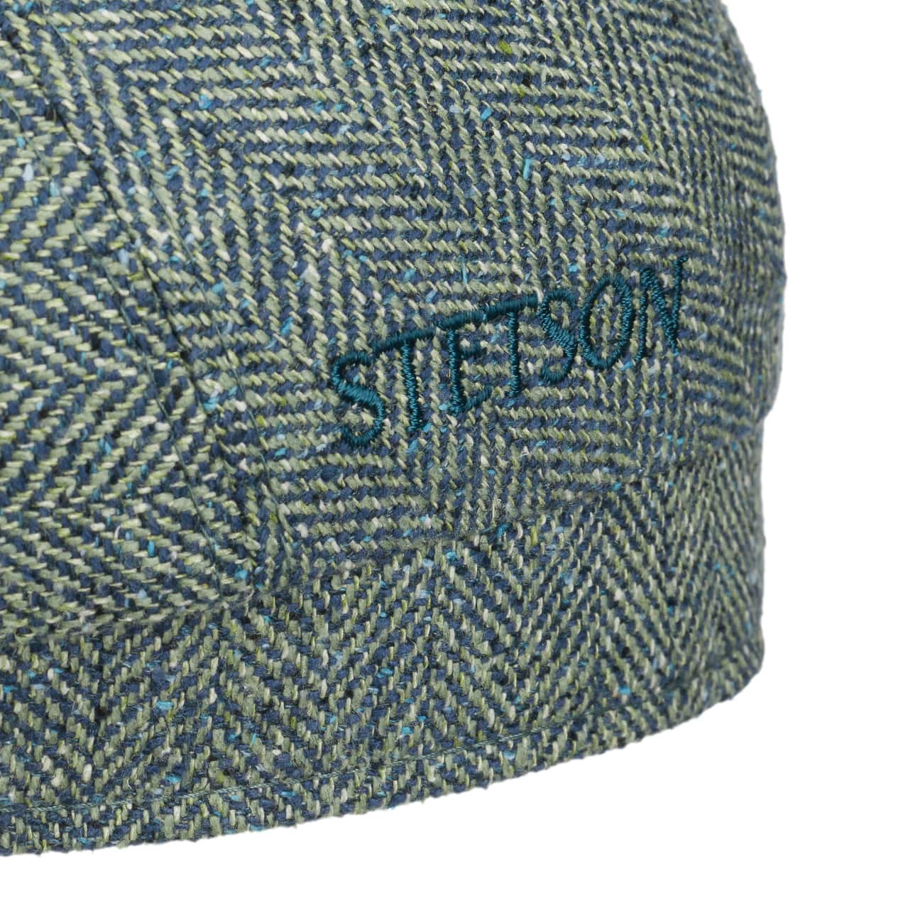 Herringbone UV Silk Driver Flat Cap by Stetson - JJ Hat Center ®