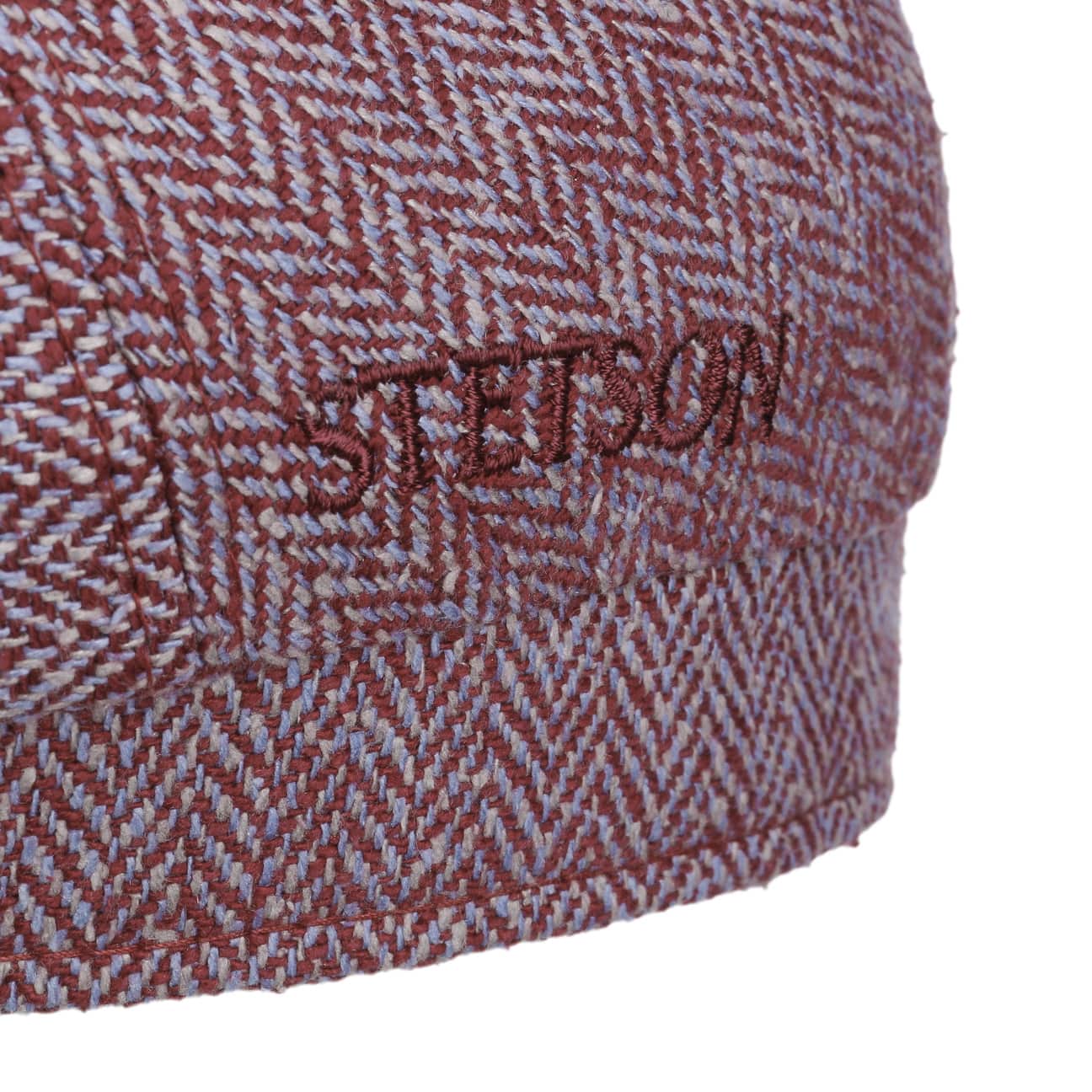Herringbone UV Silk Driver Flat Cap by Stetson - JJ Hat Center ®