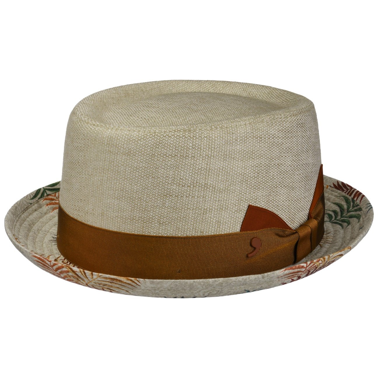Denvio Pork Pie Linen Hat by Alfonso D'Este - JJ Hat Center ®