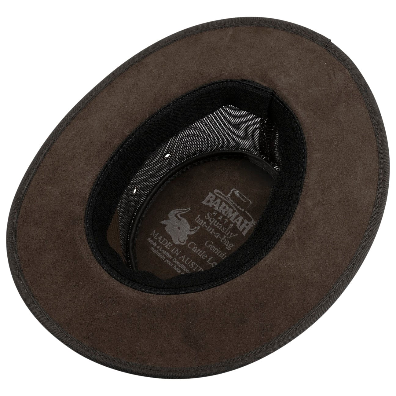 Foldaway Cooler Leather Hat by Barmah - JJ Hat Center ®