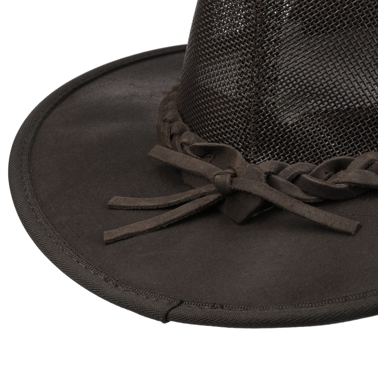Foldaway Cooler Leather Hat by Barmah - JJ Hat Center ®