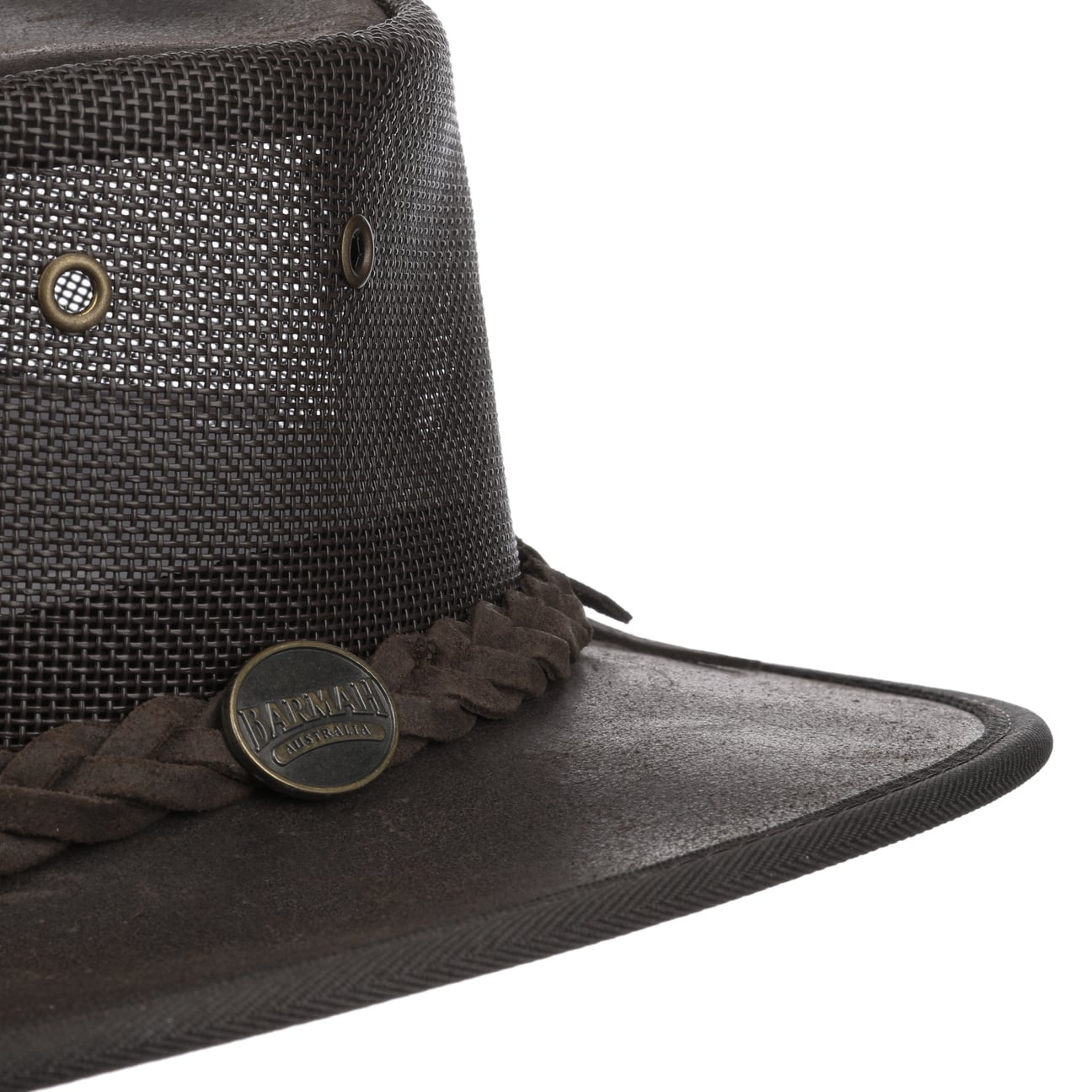 Foldaway Cooler Leather Hat by Barmah - JJ Hat Center ®