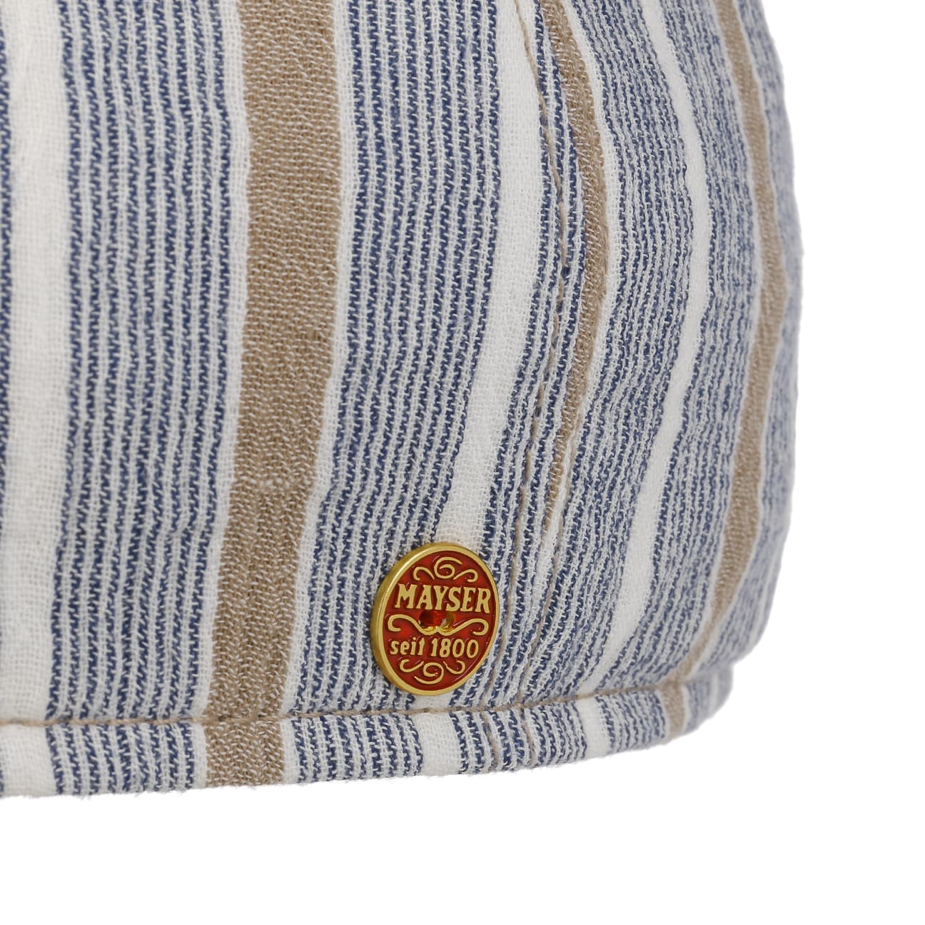 Paddy Two Stripes Cotton Flat Cap by Mayser - JJ Hat Center ®