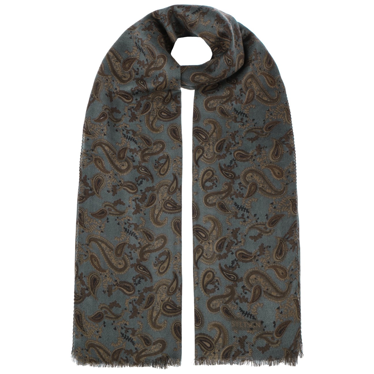 Belsay Paisley Wool Scarf - JJ Hat Center ®