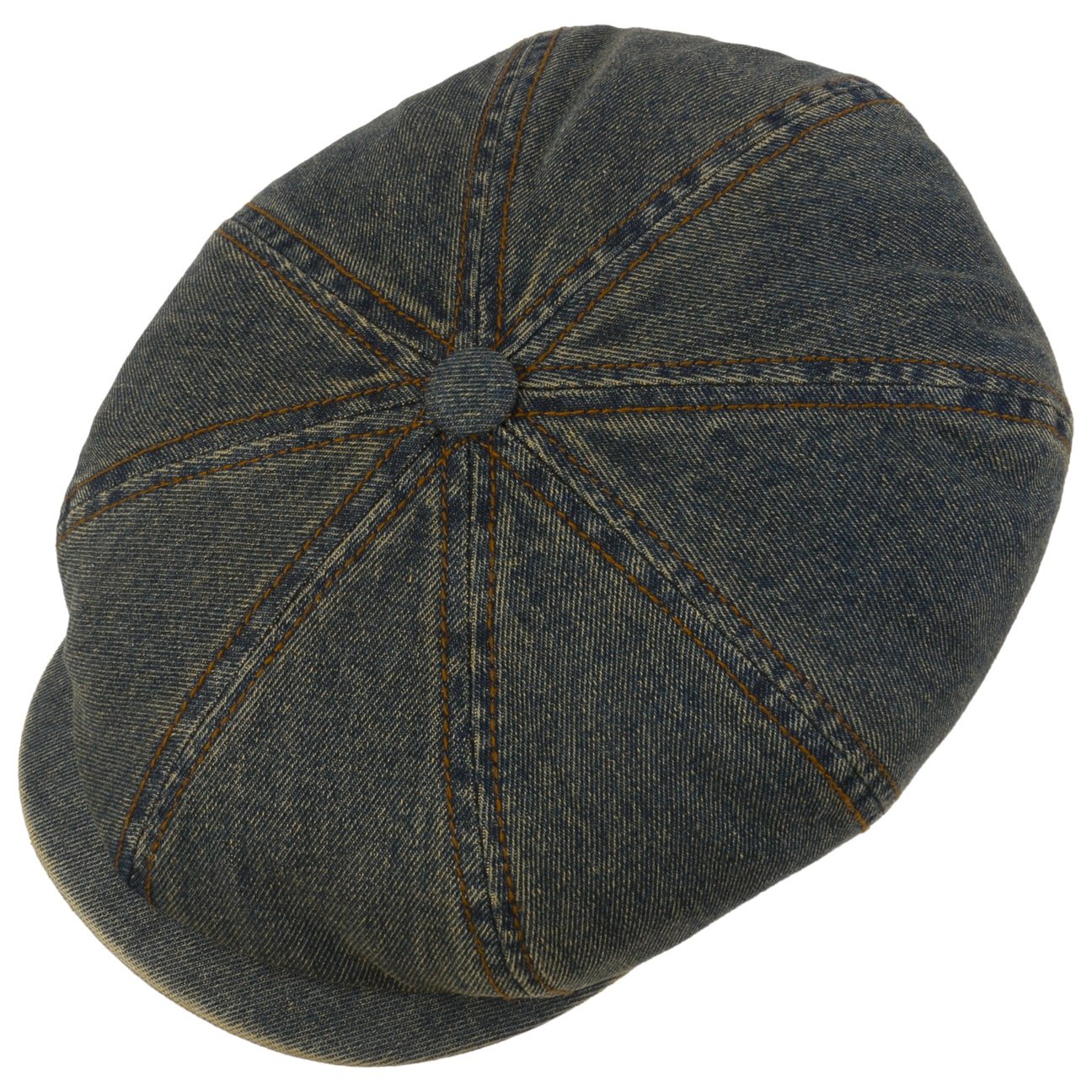 Hatteras Washed Denim Flat Cap - JJ Hat Center ®