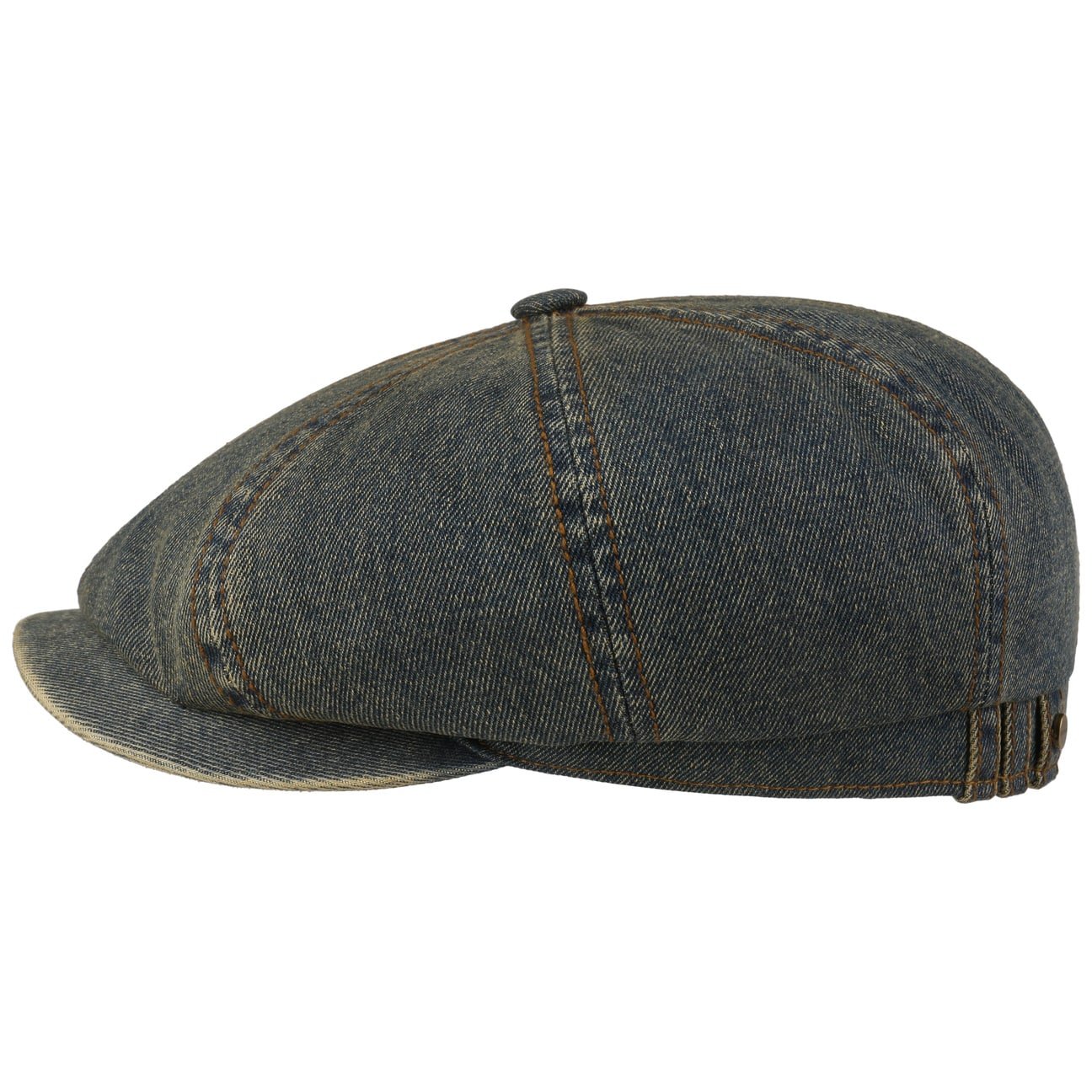 Hatteras Washed Denim Flat Cap - JJ Hat Center ®
