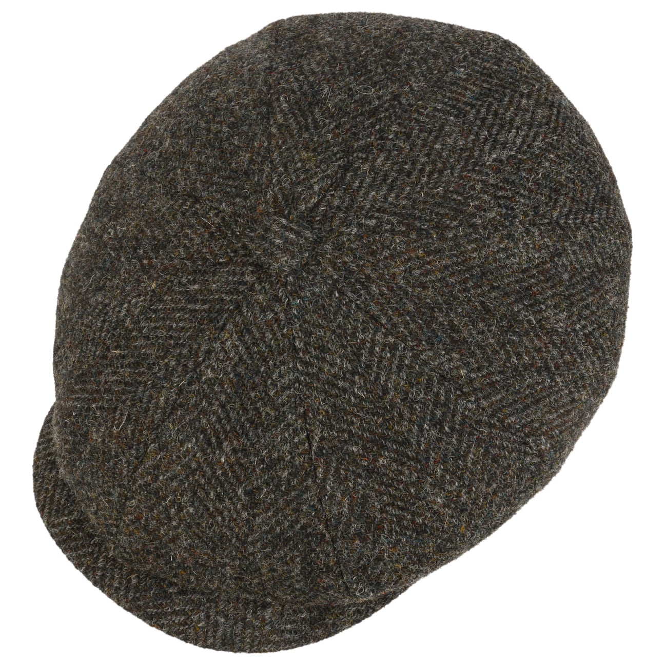 Hatteras Dark Herringbone Flat Cap - JJ Hat Center ®