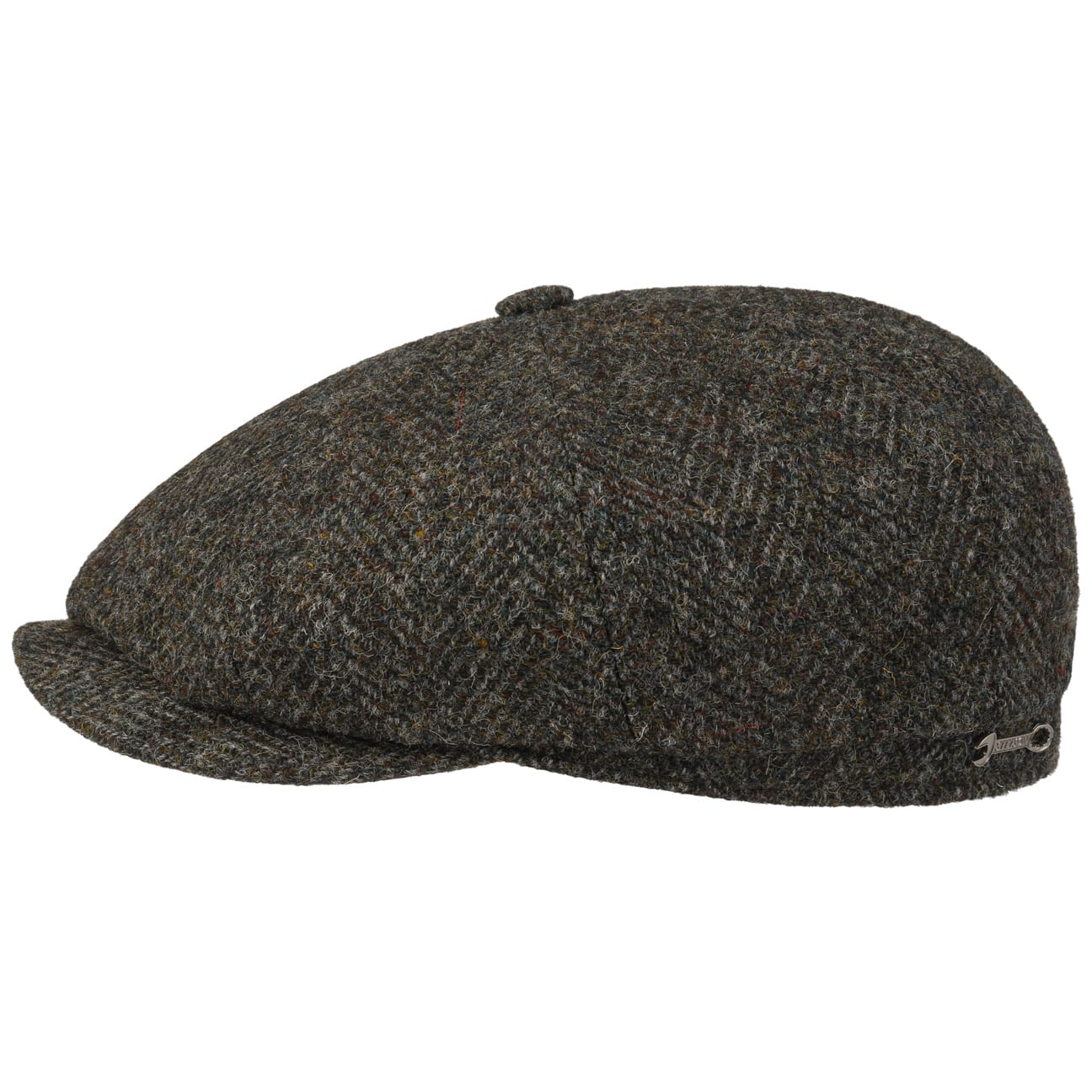 Hatteras Dark Herringbone Flat Cap - JJ Hat Center ®