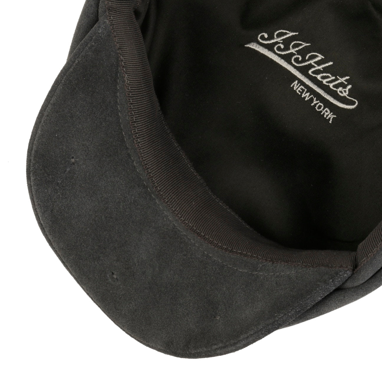 8 Panel Suede Calfskin Flat Cap