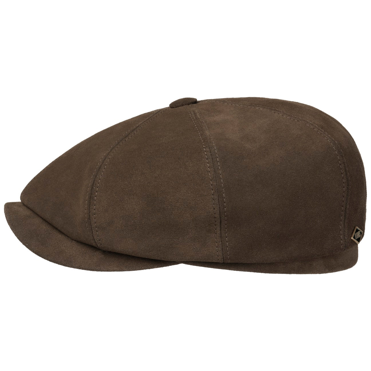 8 Panel Suede Calfskin Flat Cap - JJ Hat Center ®