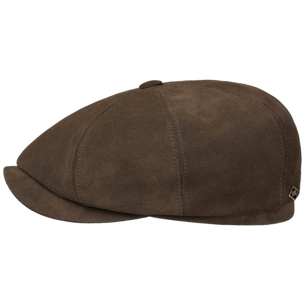 8 Panel Suede Calfskin Flat Cap 8 Panel Suede Calfskin Flat Cap