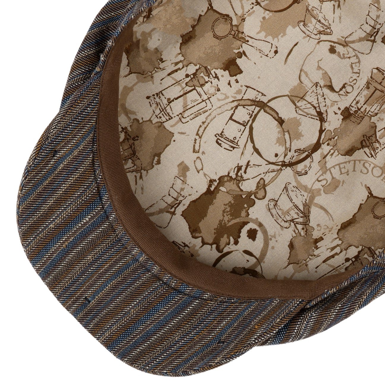 Stripe Barista Driver Flat Cap
