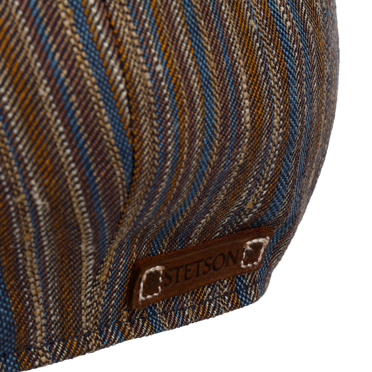 Stripe Barista 8 Panel Flat Cap