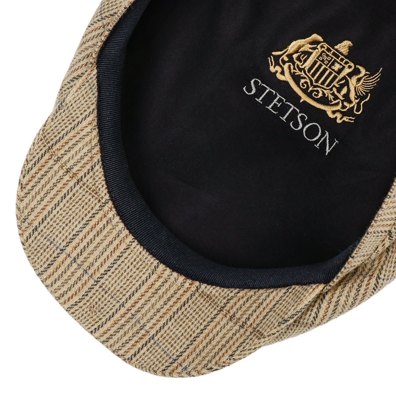 Linen Mix Stripe Driver Flat Cap - JJ Hat Center ®