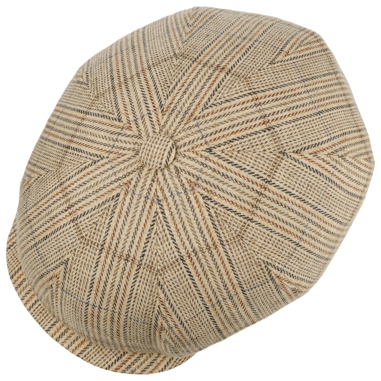 Hatteras Linen Mix Stripe Flat Cap - JJ Hat Center ®