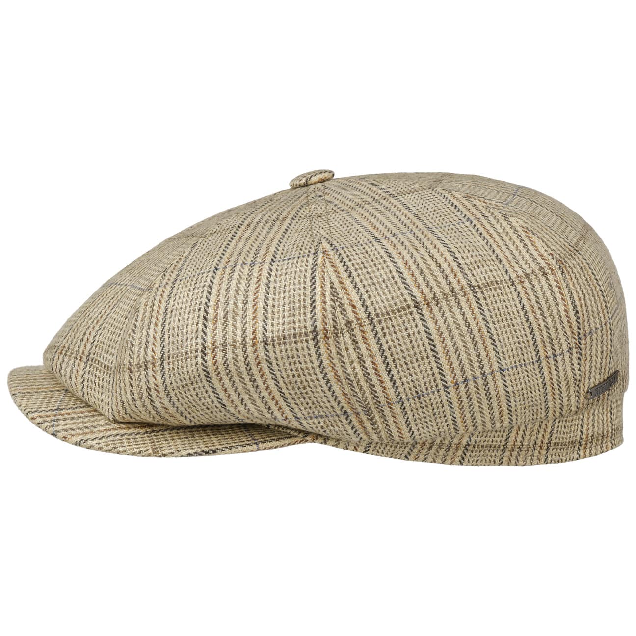 Hatteras Linen Mix Stripe Flat Cap - JJ Hat Center ®