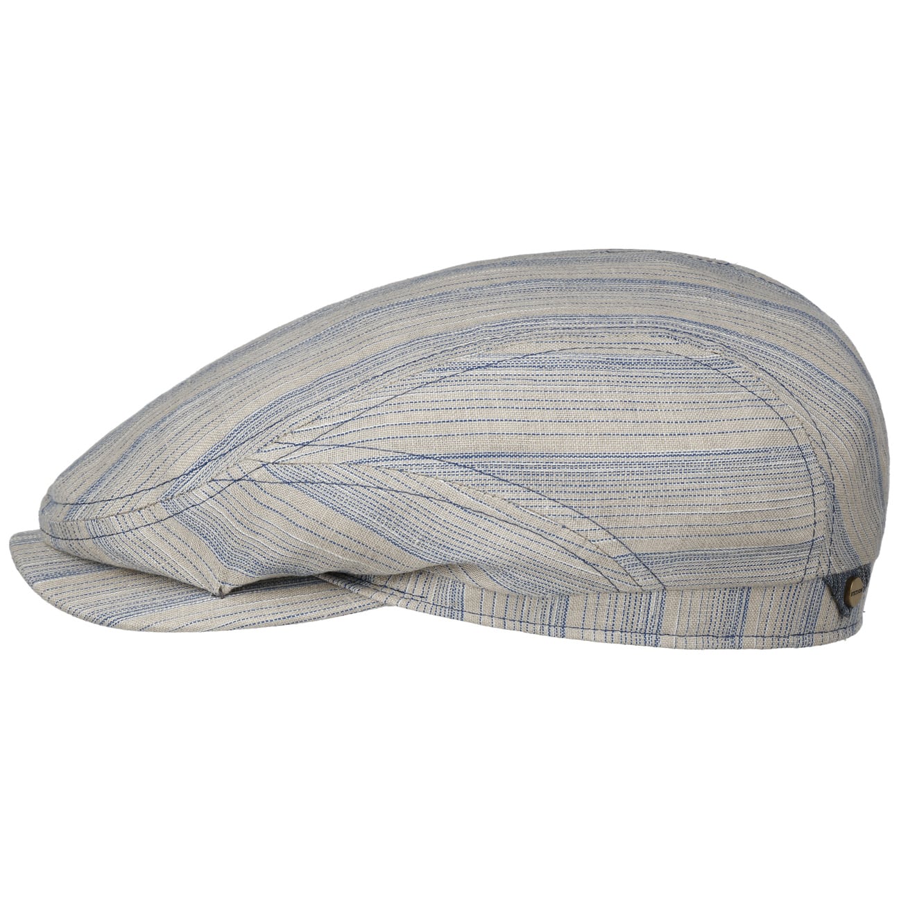 Tesrick Stripe Driver Linen Flat Cap - JJ Hat Center ®