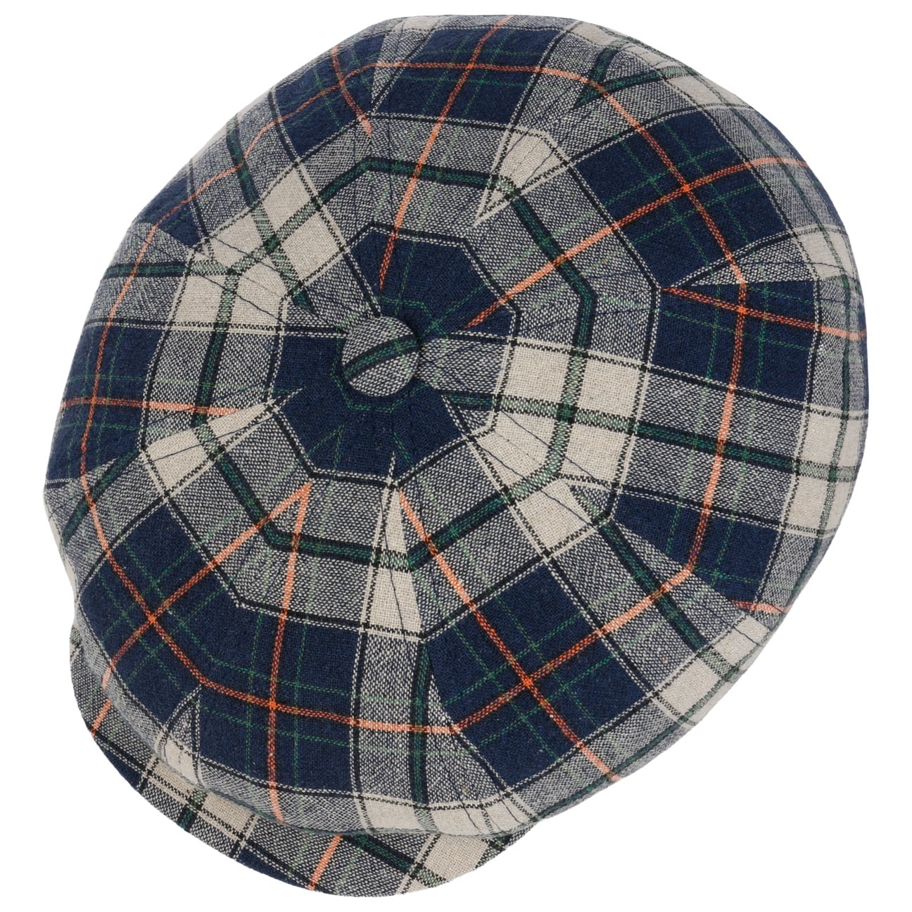 Caroma Check 8 Panel Flat Cap - JJ Hat Center ®