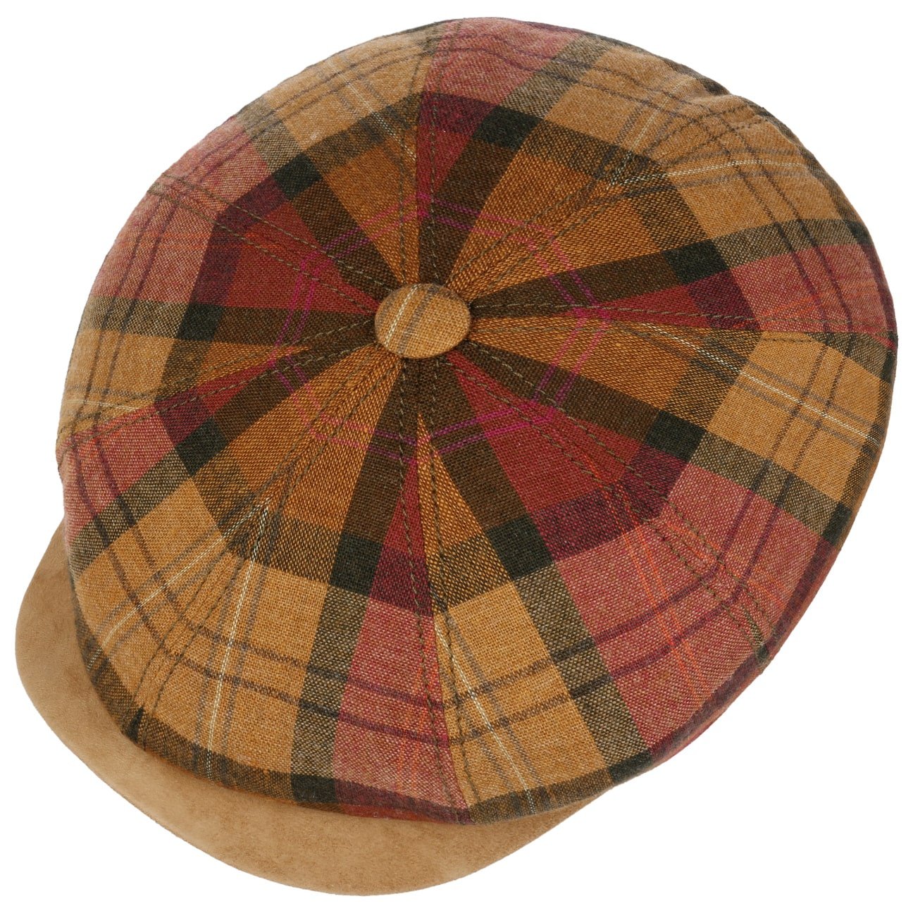 Denriva Check 8 Panel Flat Cap - JJ Hat Center ®